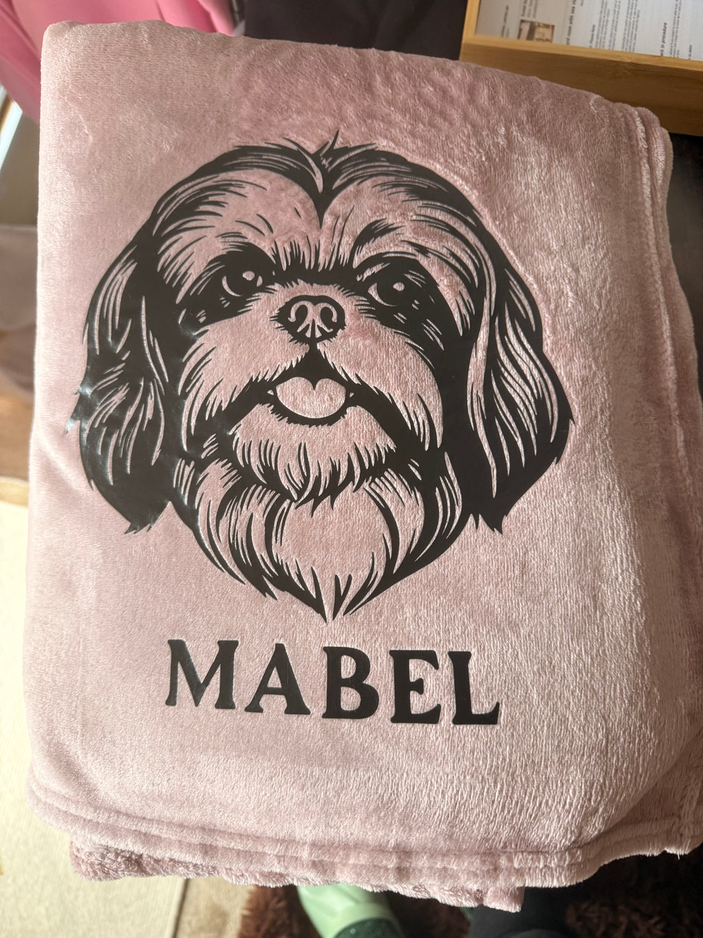 🐾 Custom Pet Portrait Blanket