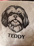 🐾 Custom Pet Portrait Blanket