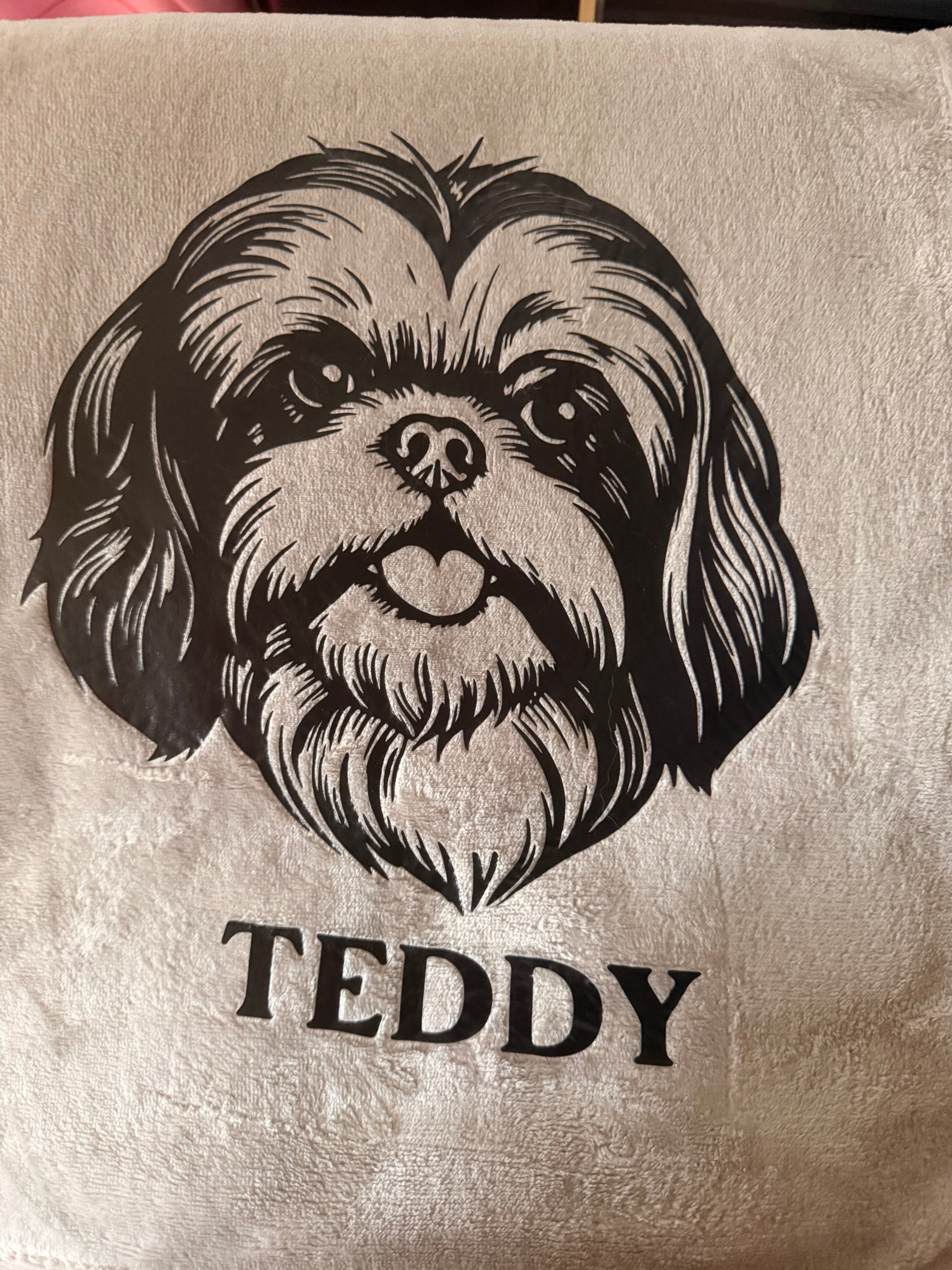 🐾 Custom Pet Portrait Blanket
